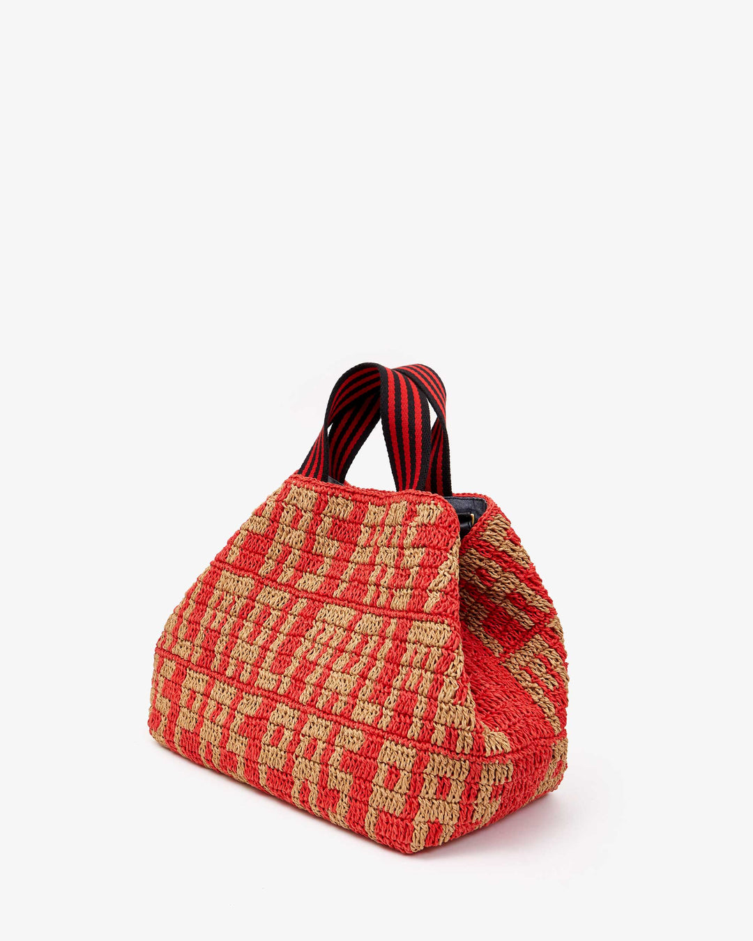 Bateau Tote - Natural/Poppy Raffia – palmer & purchase