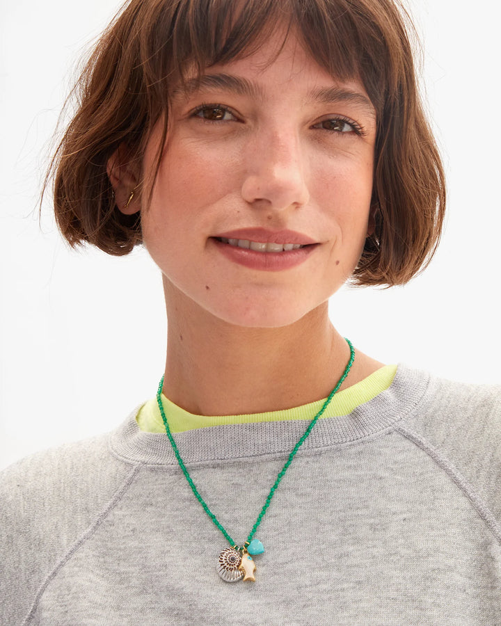 Beaded Charm Necklace - Multi