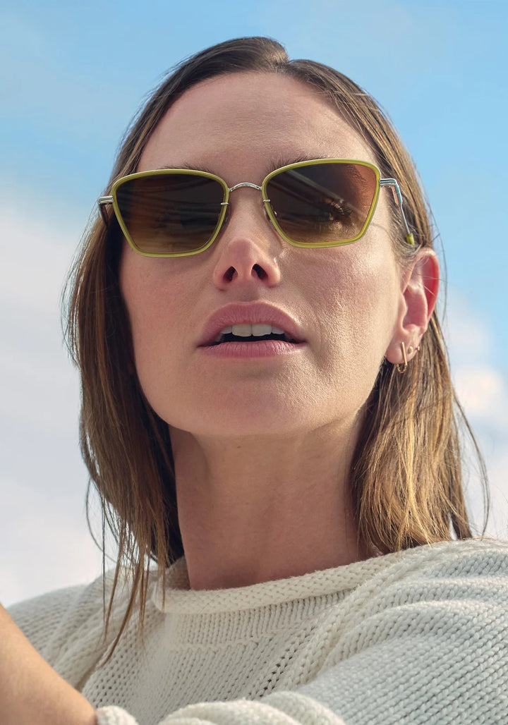 Bella - Silver + Chartreuse