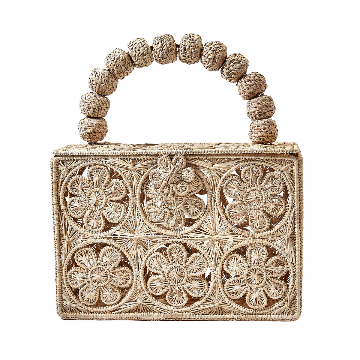 Rattan Bloom Cage Clutch
