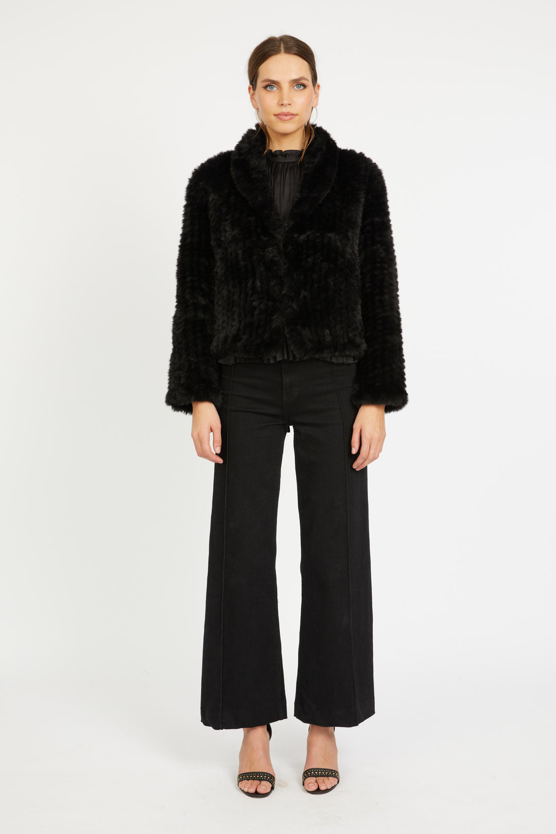 Ivanna Jacket - Black Faux Fur