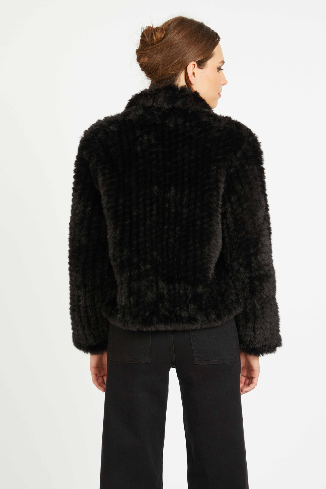 Ivanna Jacket - Black Faux Fur