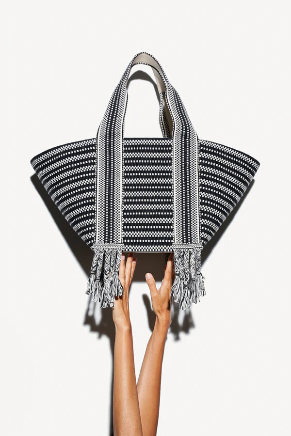 Chulo Large Tote - Ivory/Black