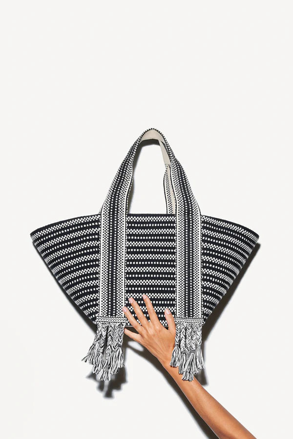 Chulo Large Tote - Ivory/Black