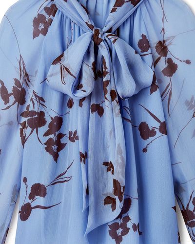 Alma Blouse - Upstate Floral In Blue Mist