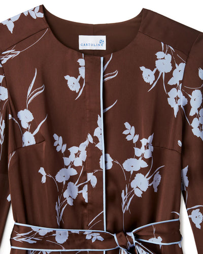 Helene Midi Dress - Upstate Floral In Espresso