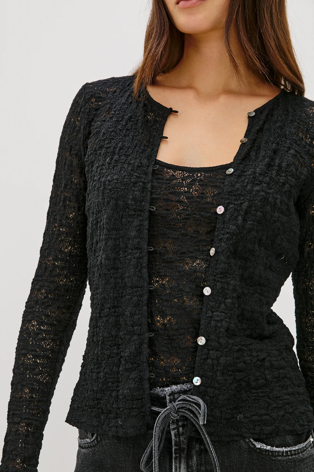 Cyrah Top - Black Lace
