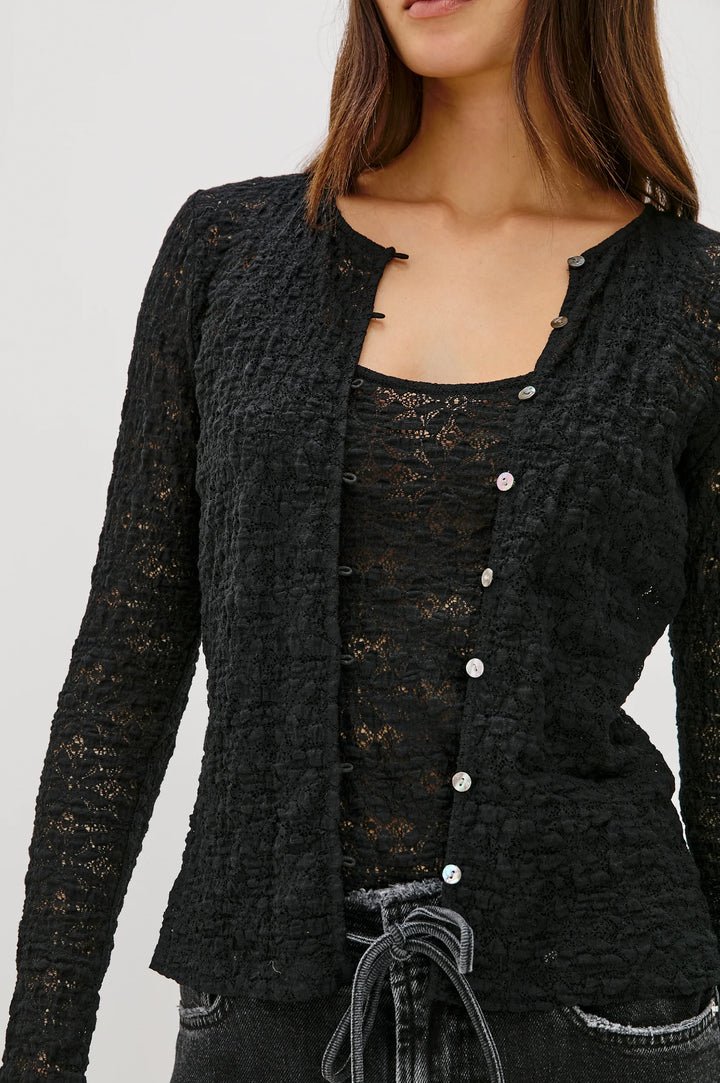 Cyrah Top - Black Lace