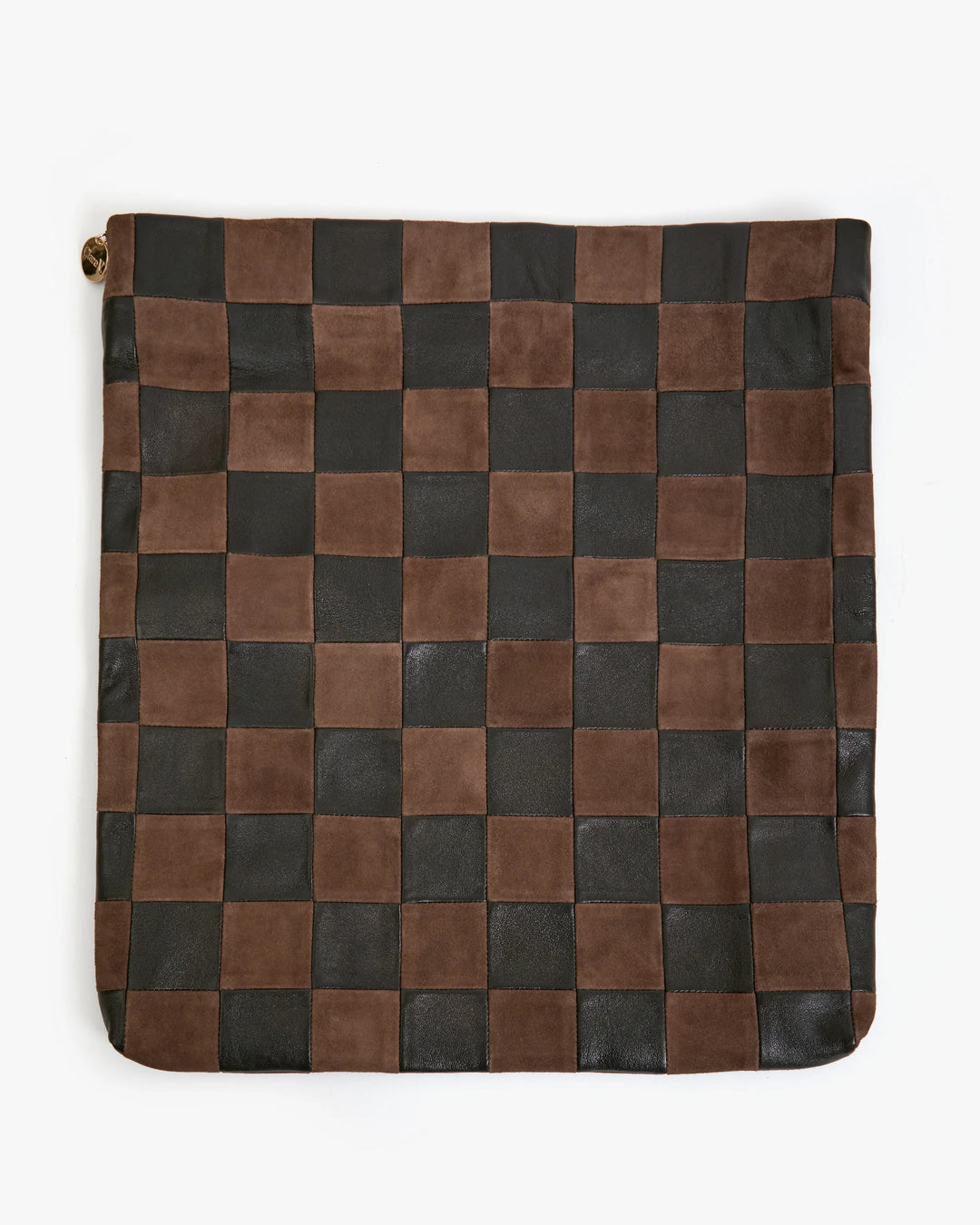 Carryall Clutch w/ Tabs - Black/Chocolate Oversized Checker