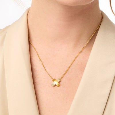 Catalina X Pave Delicate Necklace