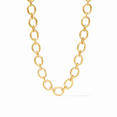 Catalina Demi Link Necklace- Gold Pearl