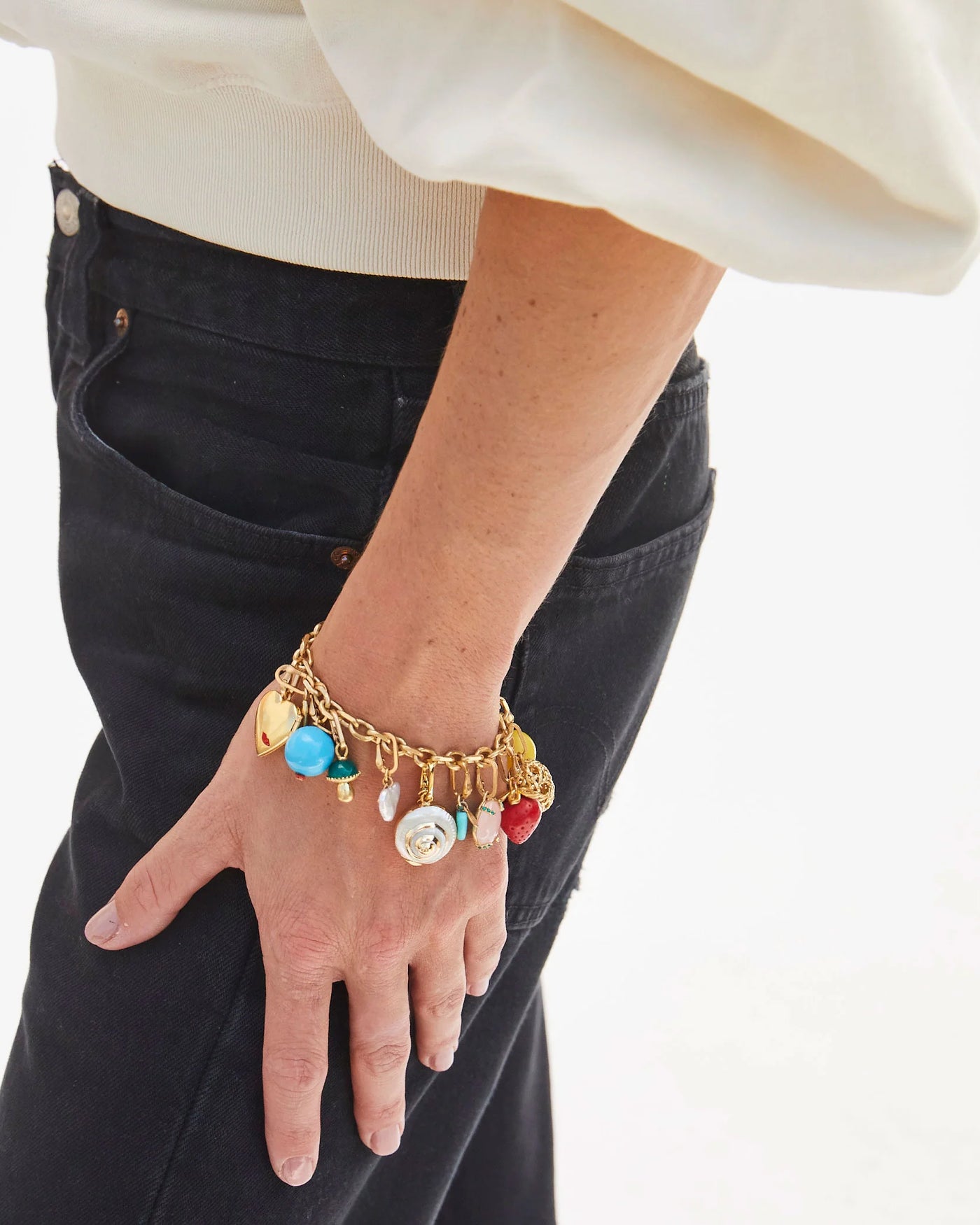 Charm Chain Bracelet - Vintage Gold