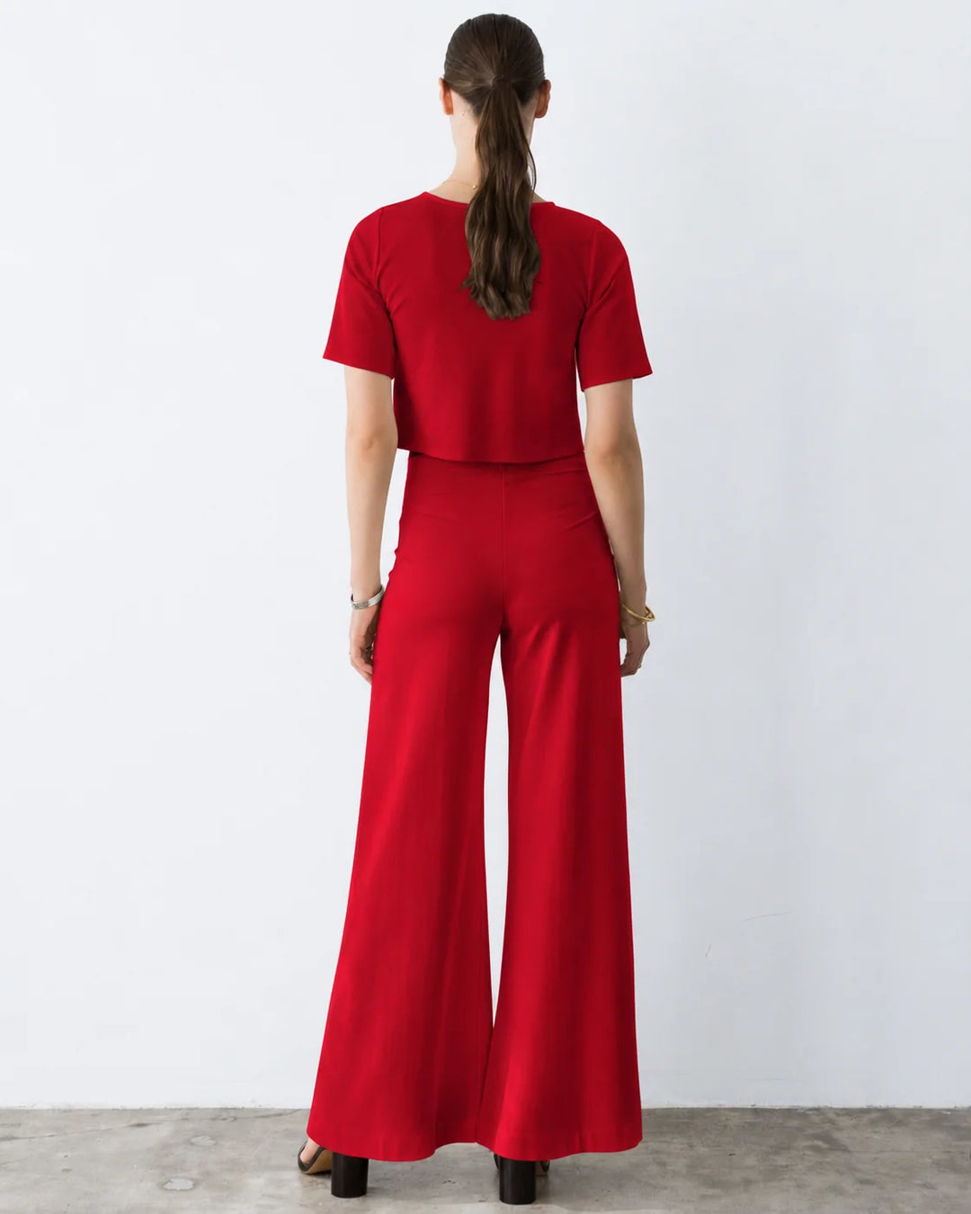 Ponte Knit Pant - Red
