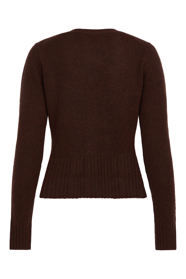 Chrissy V Neck Cardigan- Americano