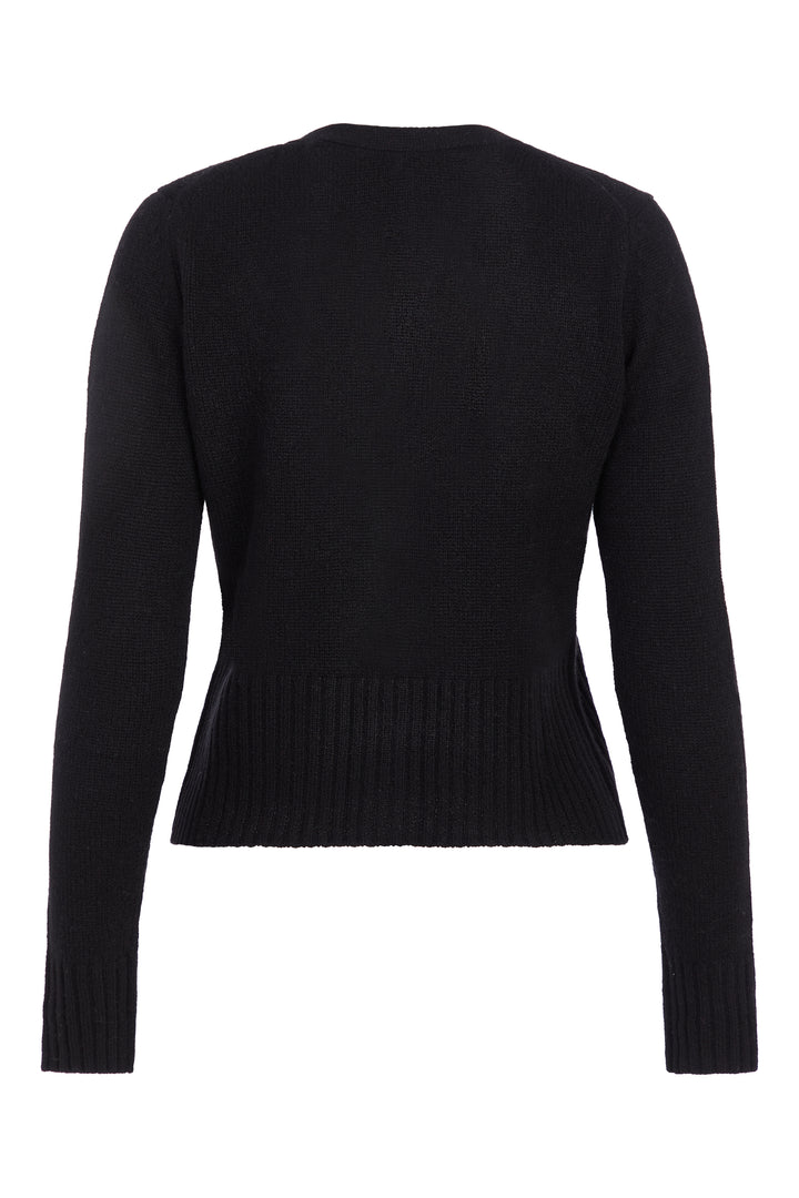 Chrissy V Neck Cardigan- Black