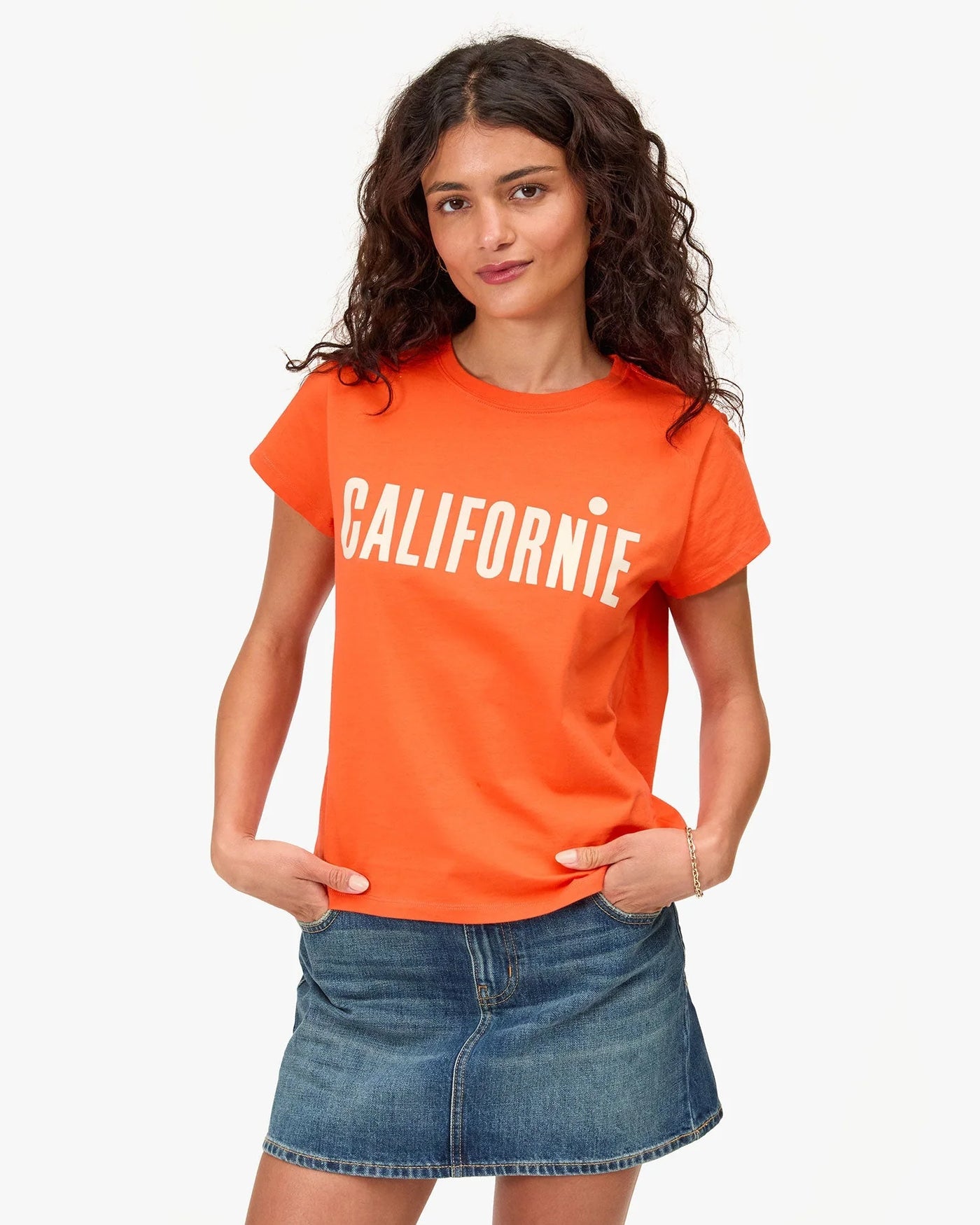 Classic Tee - Scarlet Orange w/ Cream