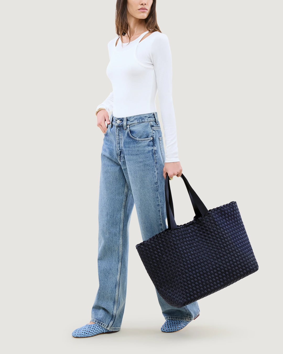 Como Large Tote - Ink Blue