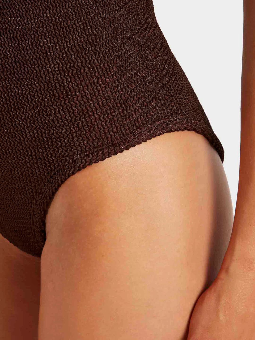 Coverage Square Neck Swim - Metallic Chocolate