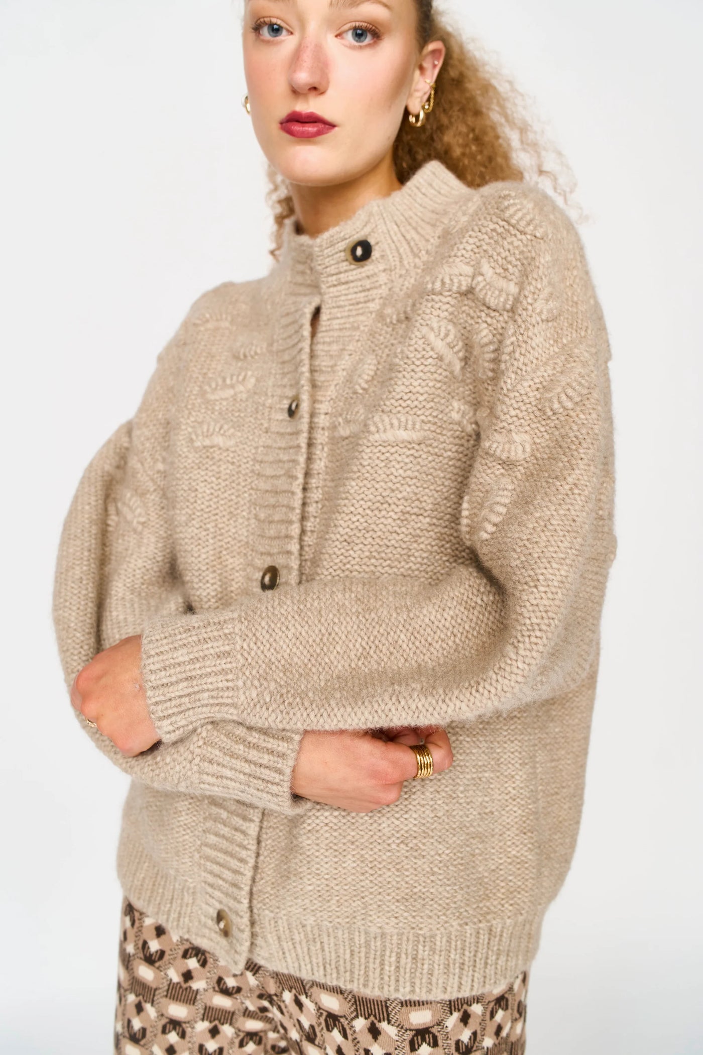 Cusco Shell Cardigan - Graham Cracker
