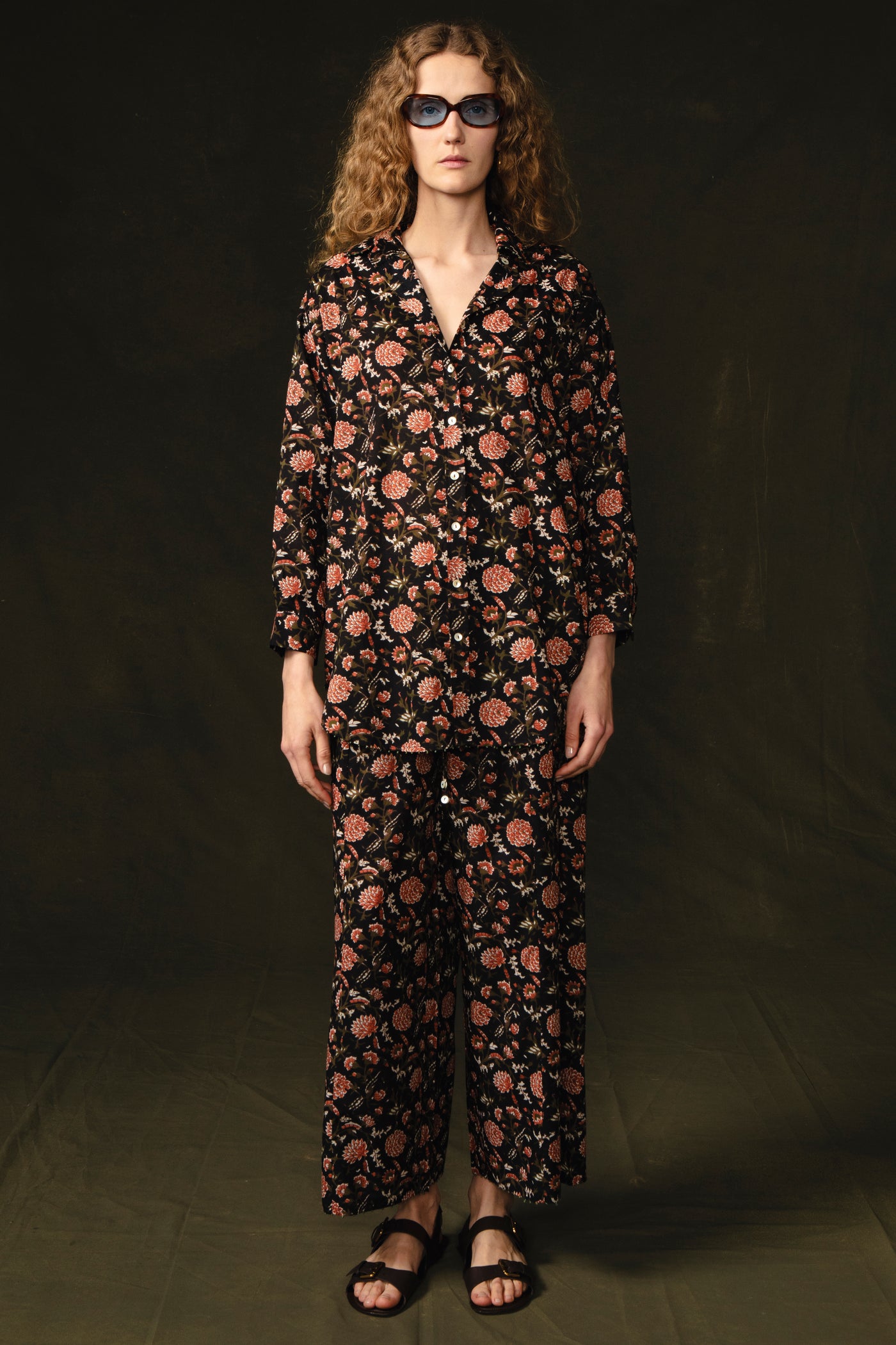 Chrysanthemum Printed Set - Ink