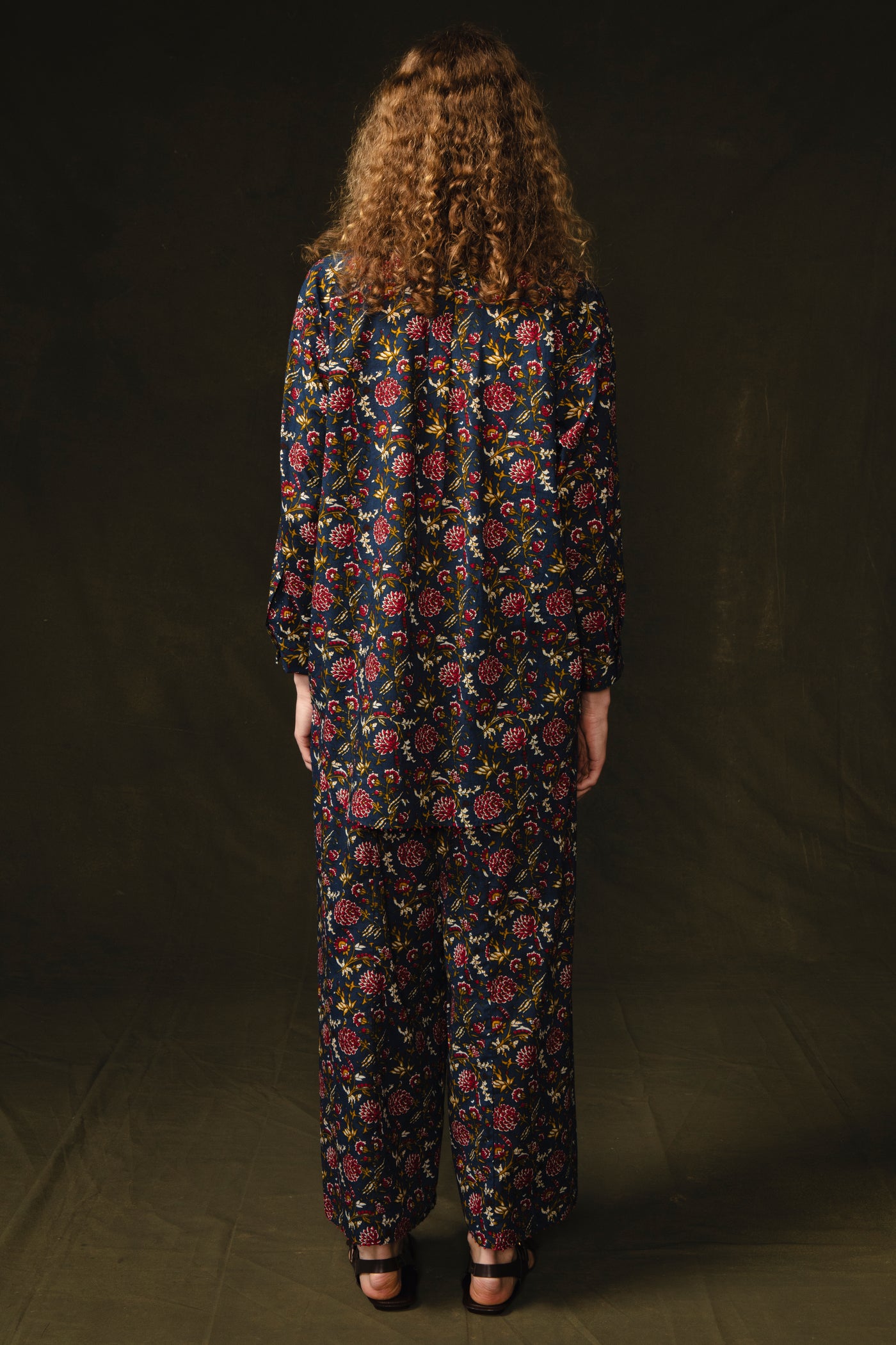 Wild Rose Printed Set - Sapphire Blue