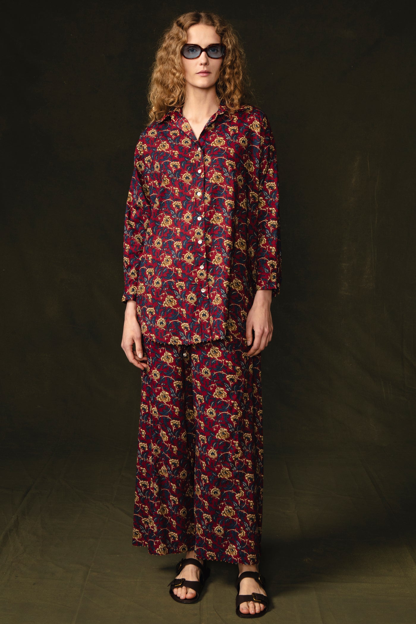 Wild Rose Printed Set - Scarlet