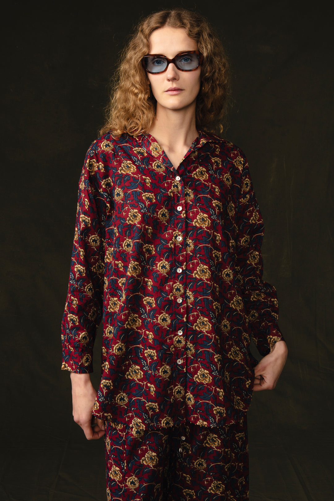 Wild Rose Printed Set - Scarlet