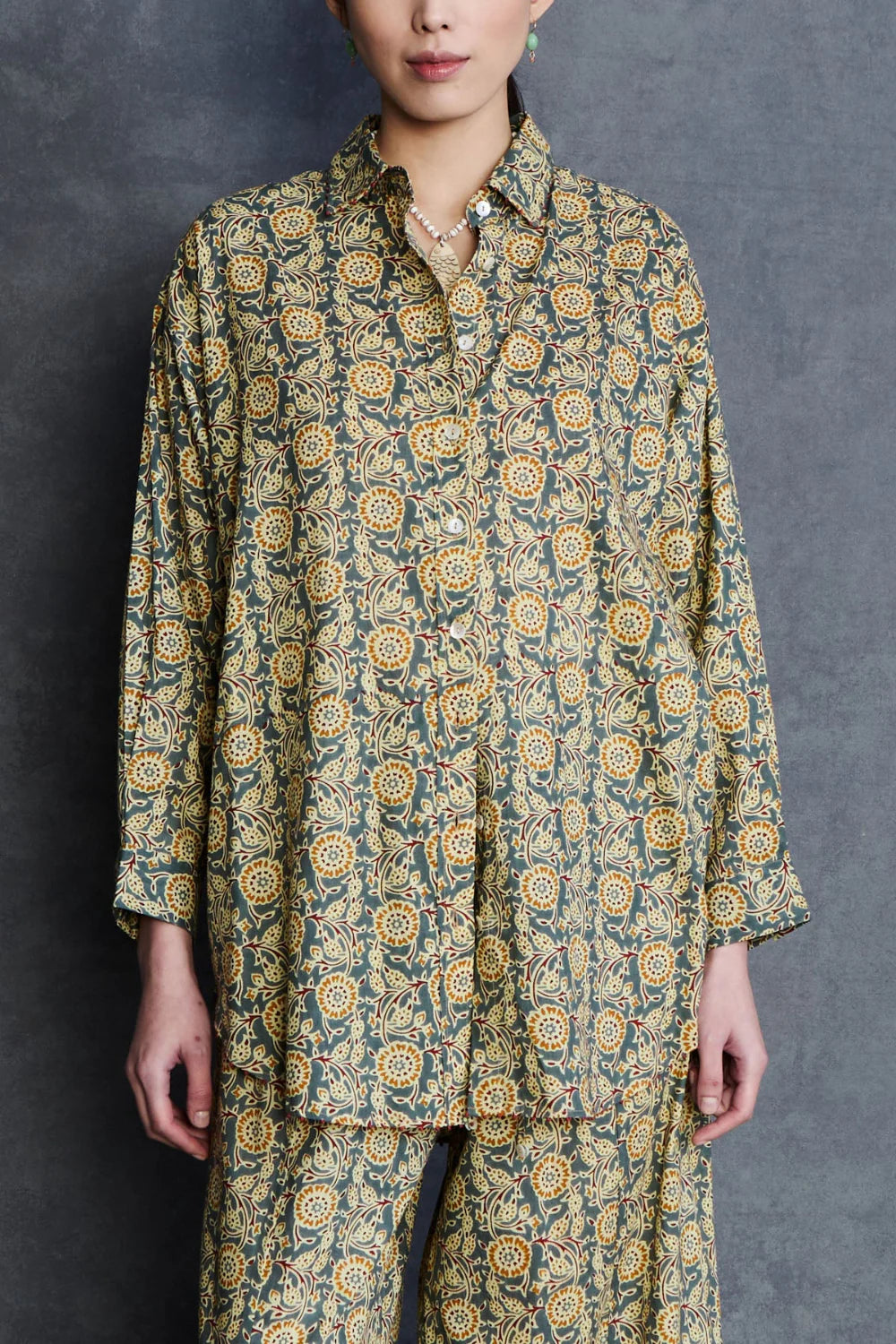 Sunflower Printed Set - Steel Blue