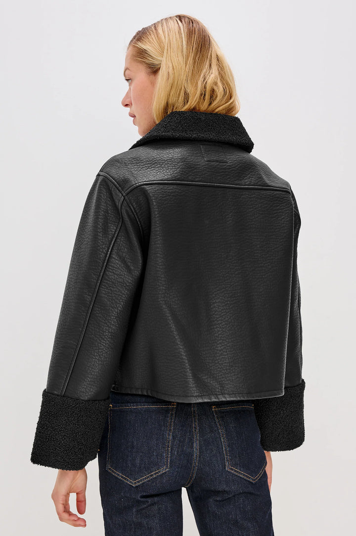 Dria Jacket - Black Shearling