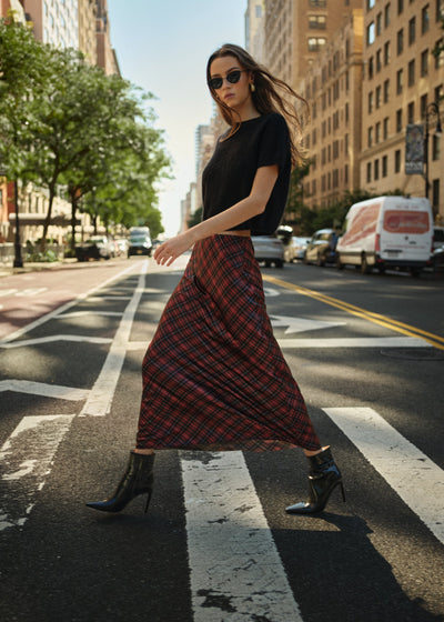 Aviva Maxi Skirt - Tartan