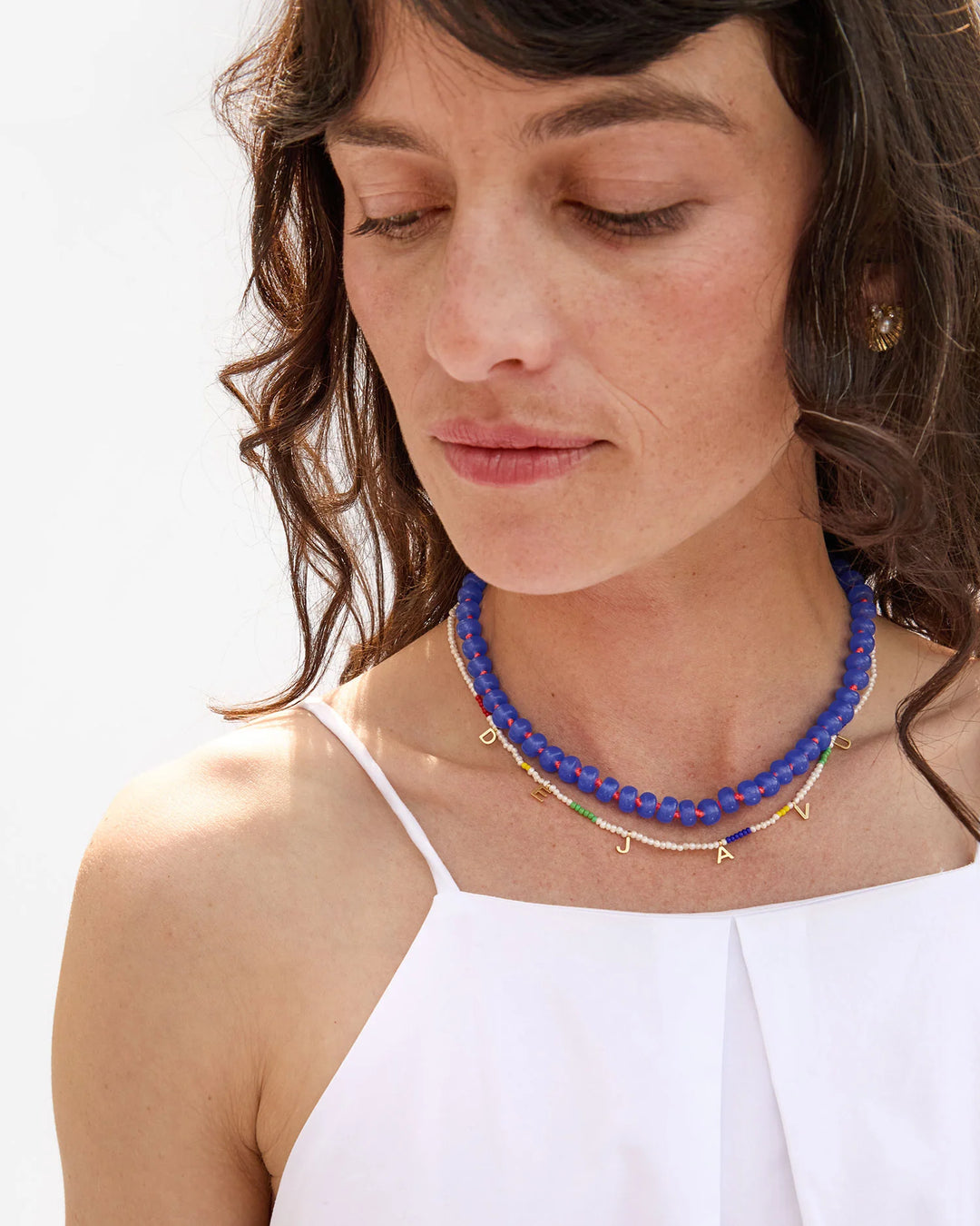 Déjà Vu Necklace - Cream Multi