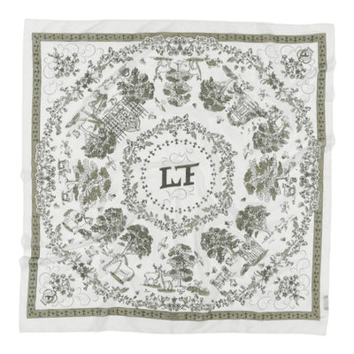 Toile de Jouy Scarf - Green
