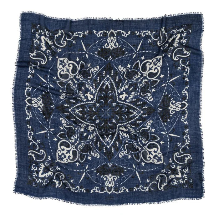 Large Bandana Scarf - Navy