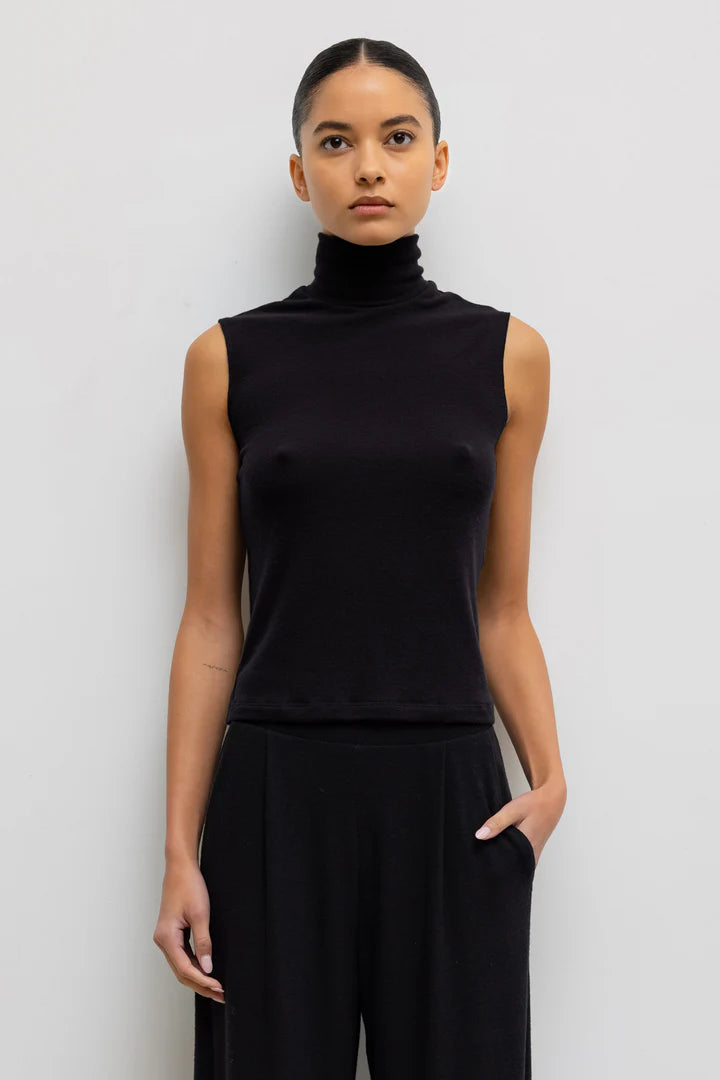Lauren Sleeveless Turtleneck - Black
