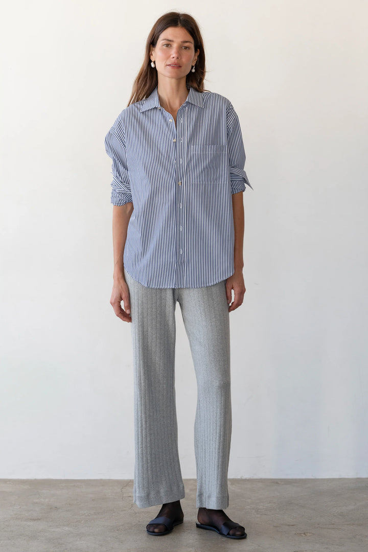 The Pop Shirt - Navy Stripe