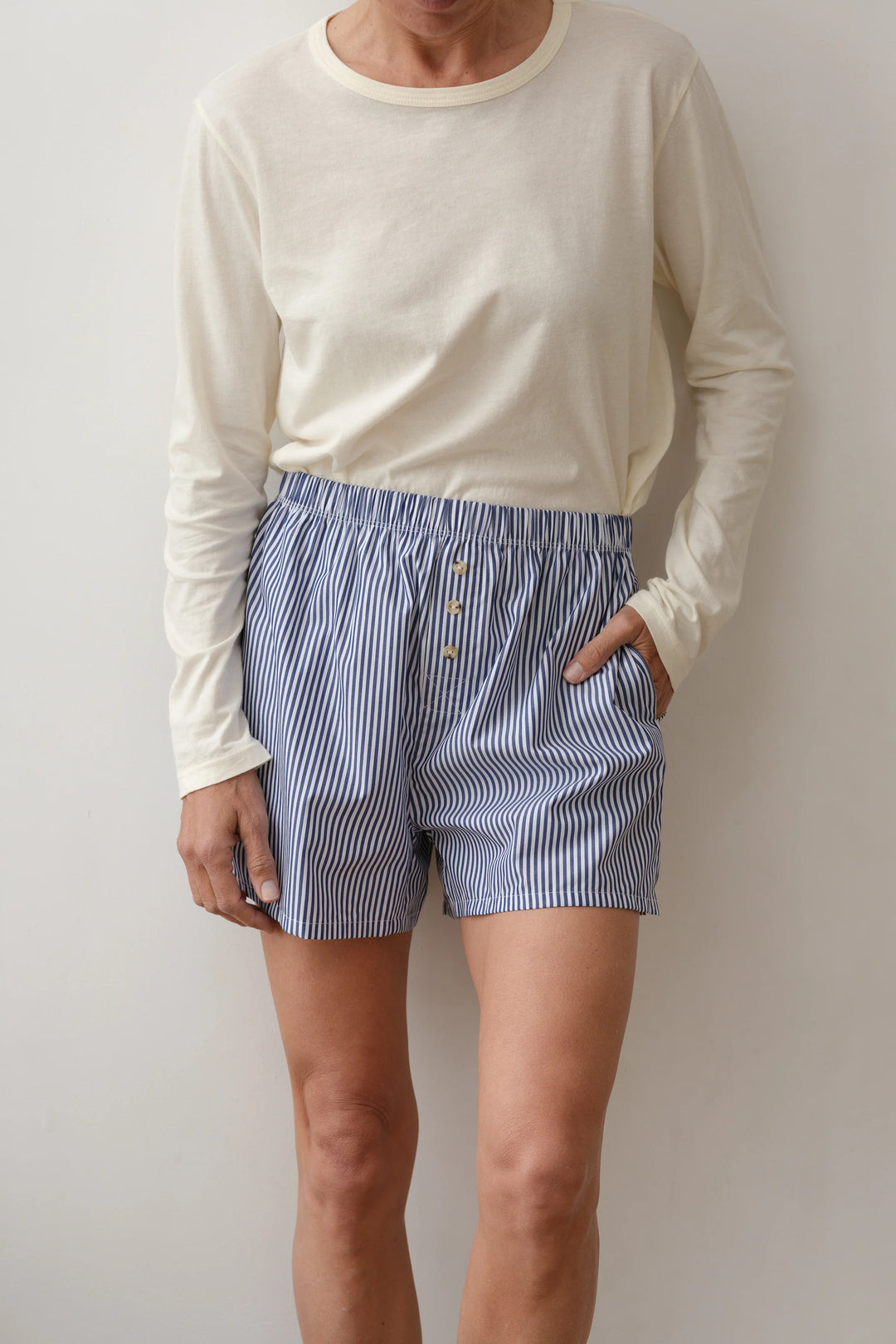 The Pop Boxer - Navy Stripe