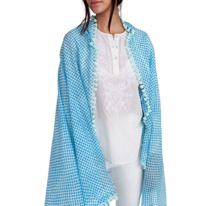 Dupatta Tikka Shawl - Azzurro