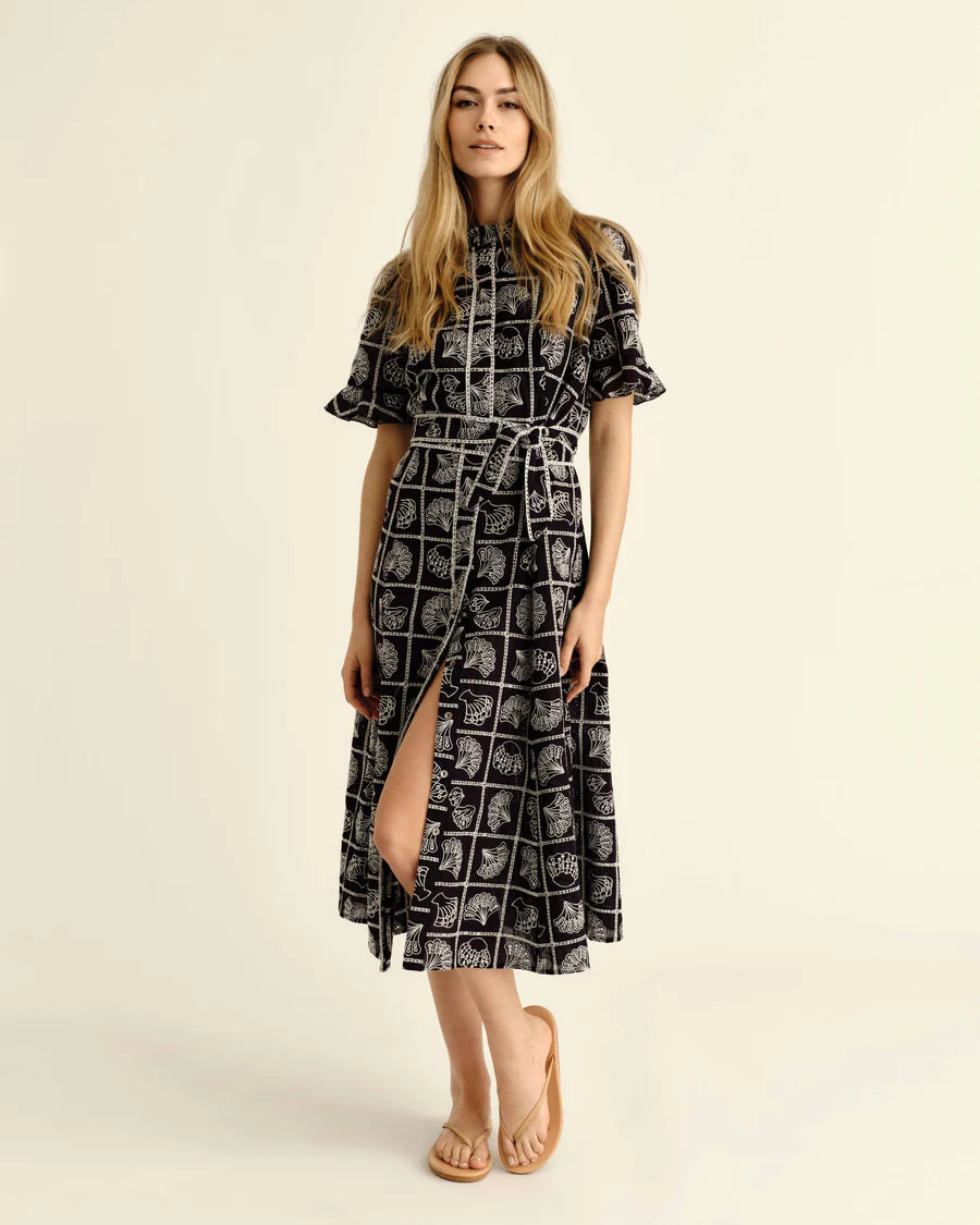 Aria Midi Dress - Midnight Blue