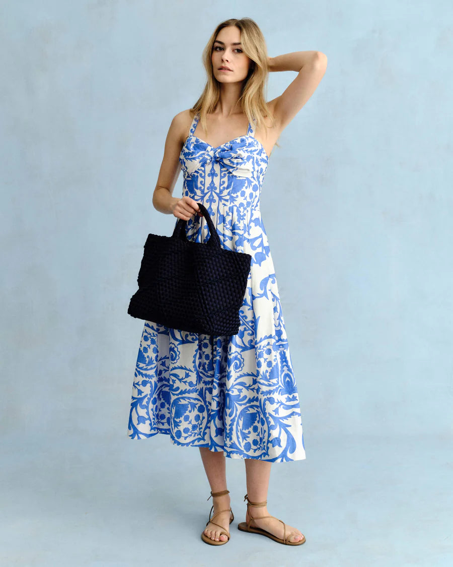 Ingrid Dress - Faraway Print-Provence Blue