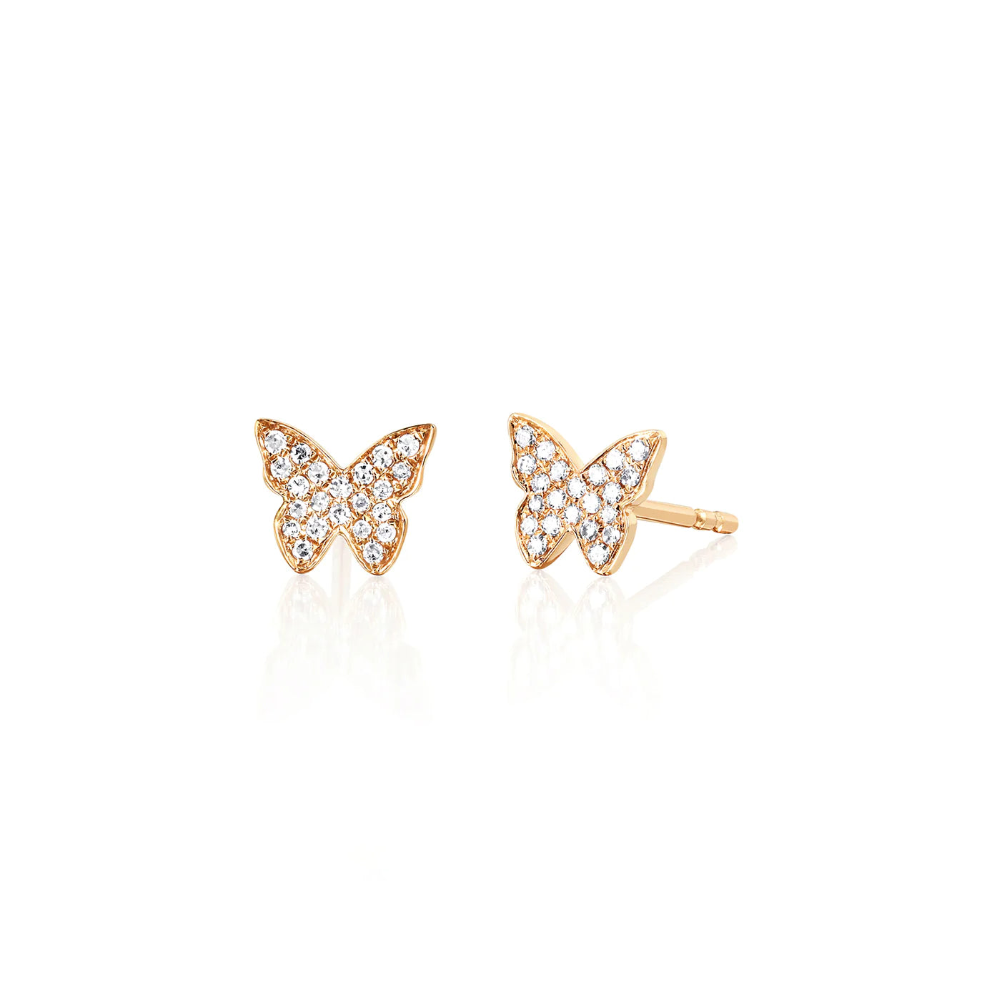 Crystal Butterfly Stud - Rose Gold