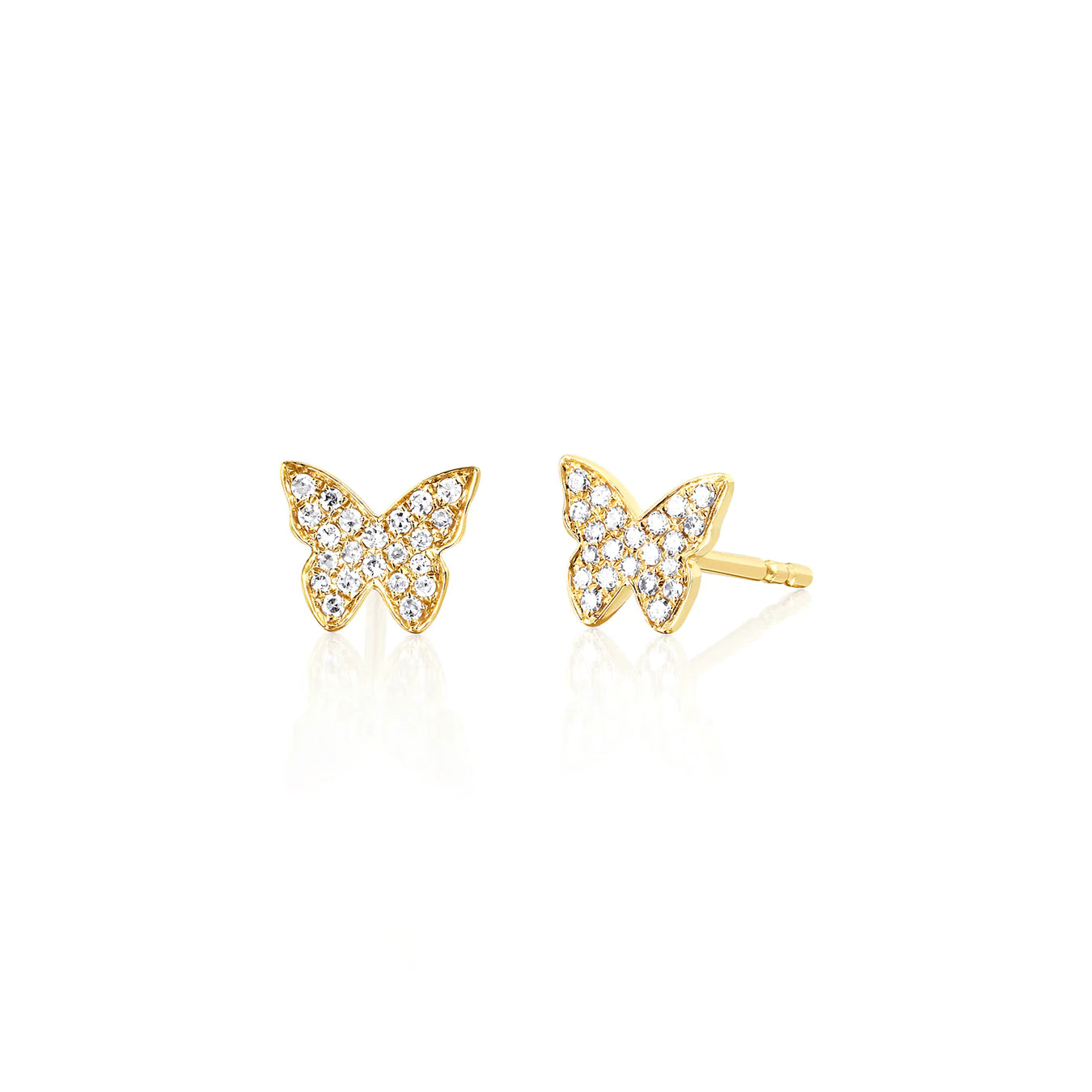 Crystal Butterfly Stud - Gold