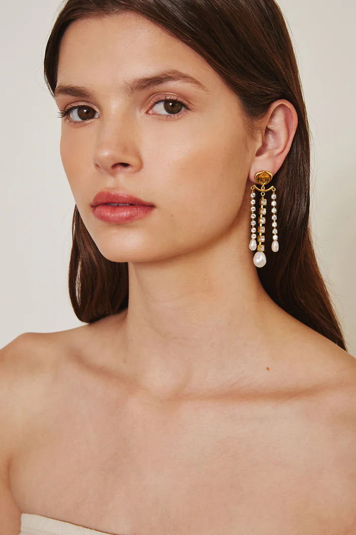 Crystal & Gold Trinidad Earrings