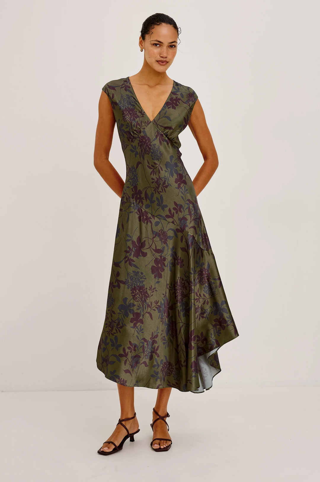 Eleni Dress - Olive Dahlia
