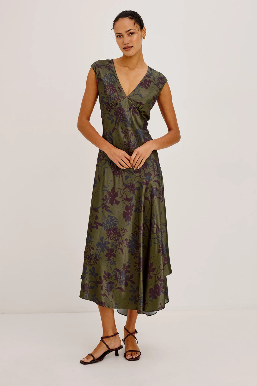 Eleni Dress - Olive Dahlia