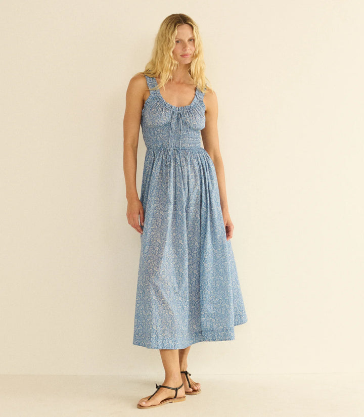 Emmaretta Dress - Blue Garden Bloom