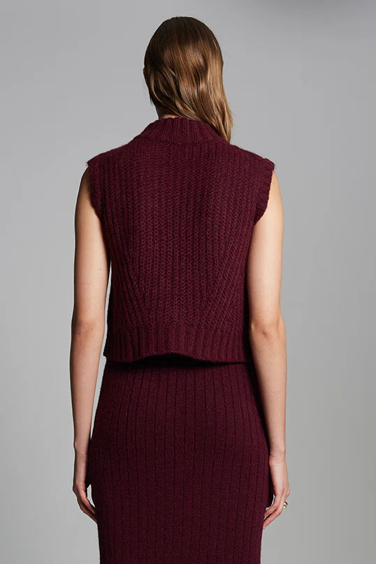 Ada Sweater Tank - Merlot