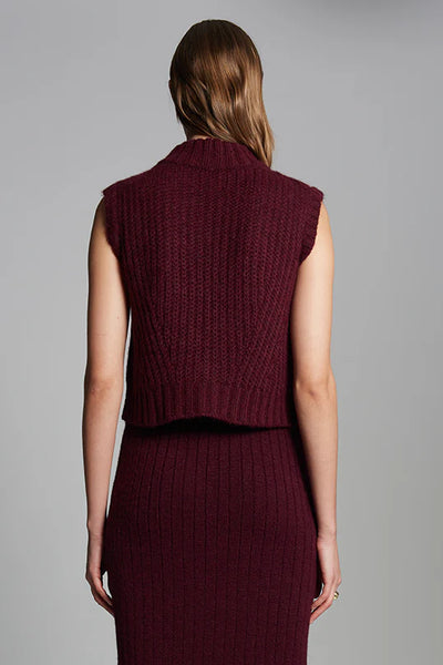 Ada Sweater Tank - Merlot