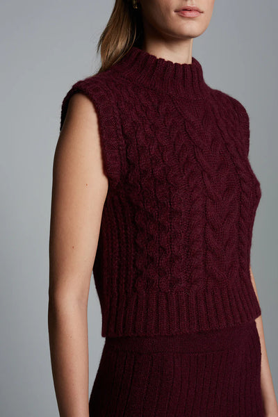 Ada Sweater Tank - Merlot