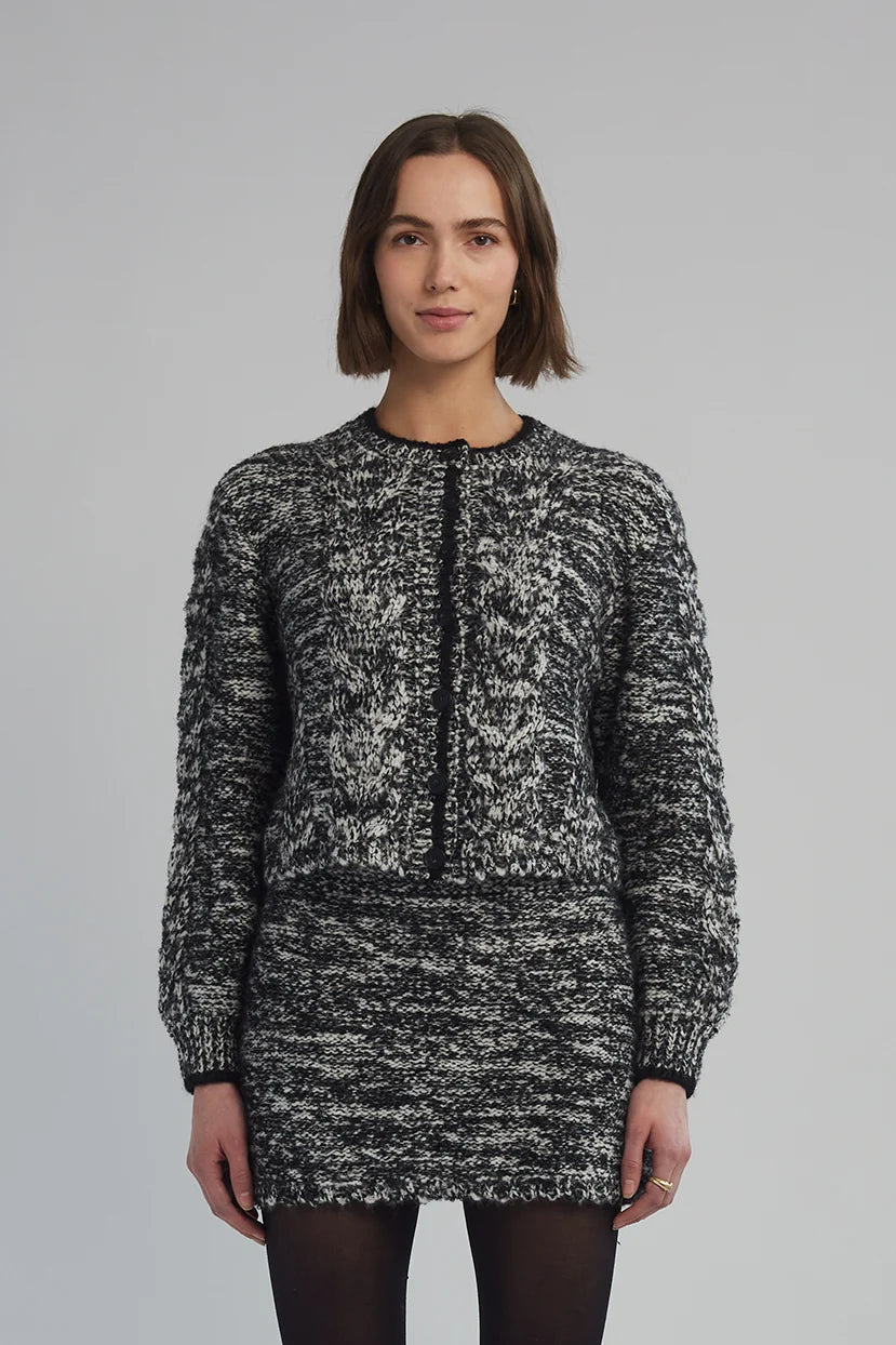 Skylar Cardi - Ivory/Black Tweed
