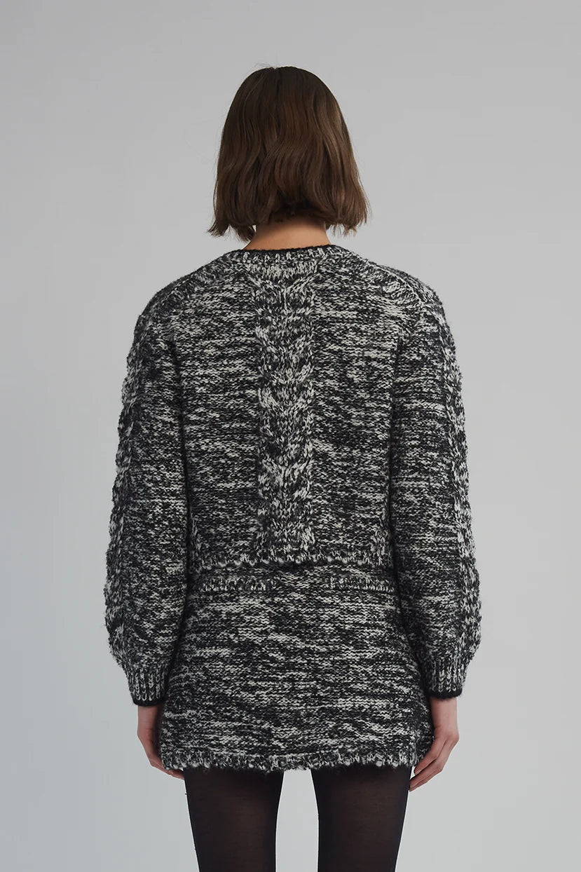 Skylar Cardi - Ivory/Black Tweed